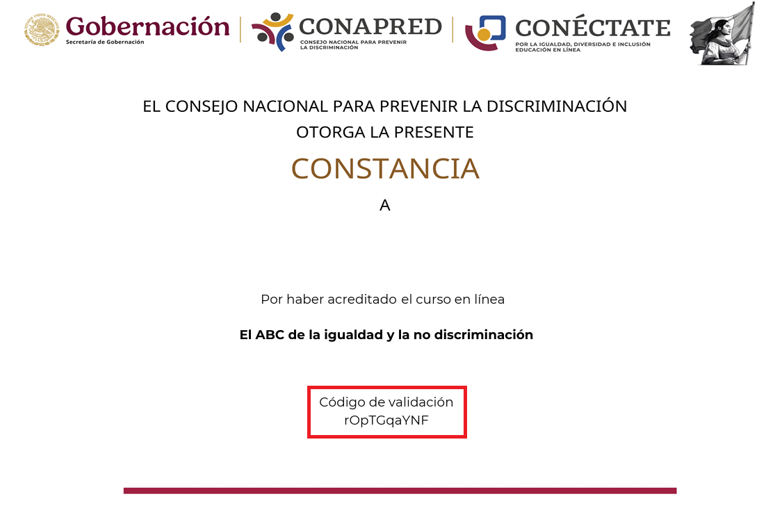 Constancia CONECTATE