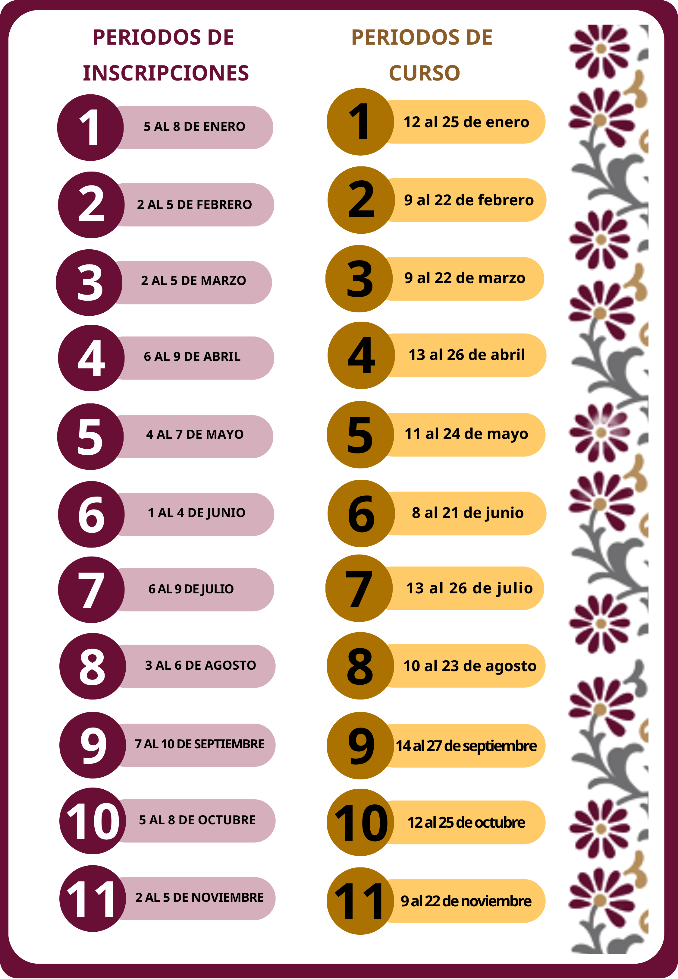 Calendario CONECTATE